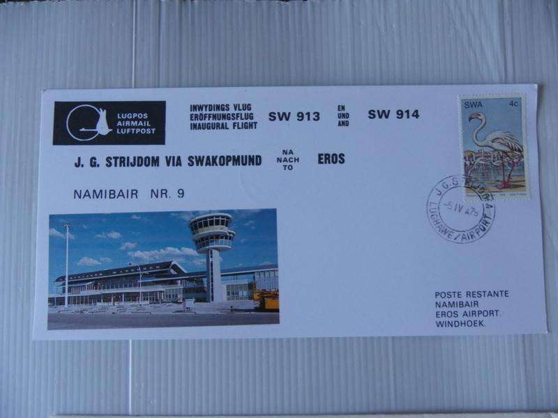 Namib Airways #09 (1979) - JG Strijdom to Swakopmund Illustrated FDC