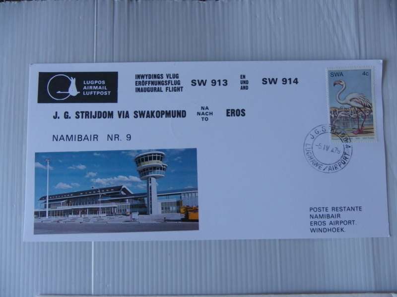 Namib Airways #09 (1979) - JG Strijdom to Swakopmund Illustrated FDC