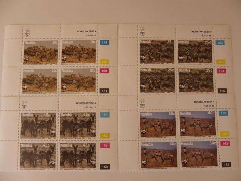 Namibia 1.06 (1991) - Endangered Species Mint Control Block Set