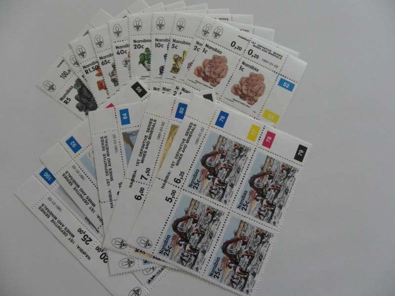 Namibia 1st Definitive Series (1991) - Full Set of Mint Control Blocks