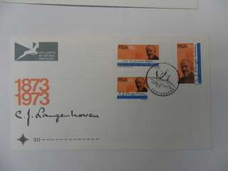 RSA 1.30 (1973) - Birth Centenary of CJ Langenhoven Official FDC