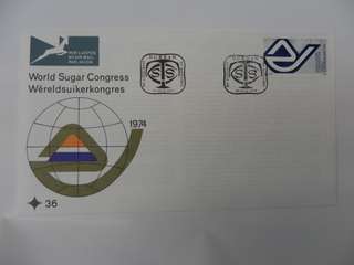 RSA 1.36 (1974) - 15th World Sugar Congress Official FDC