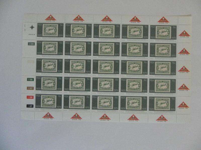 RSA 3.13 (1979) - 50th Anniversary of Government Printing Full Sheet in Mint