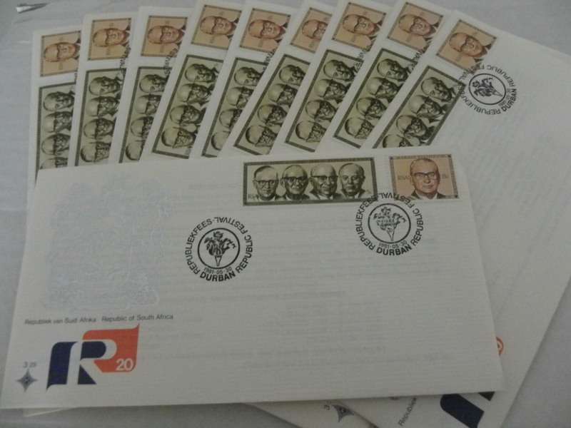 Excess Stock - RSA 3.29 FDC`s - Set of 10 FDC's (Bid per FDC to take all 10)