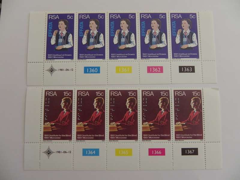 RSA 3.30 (1981) - Centenary of Institute for Death and Blind Mint Control Block Set