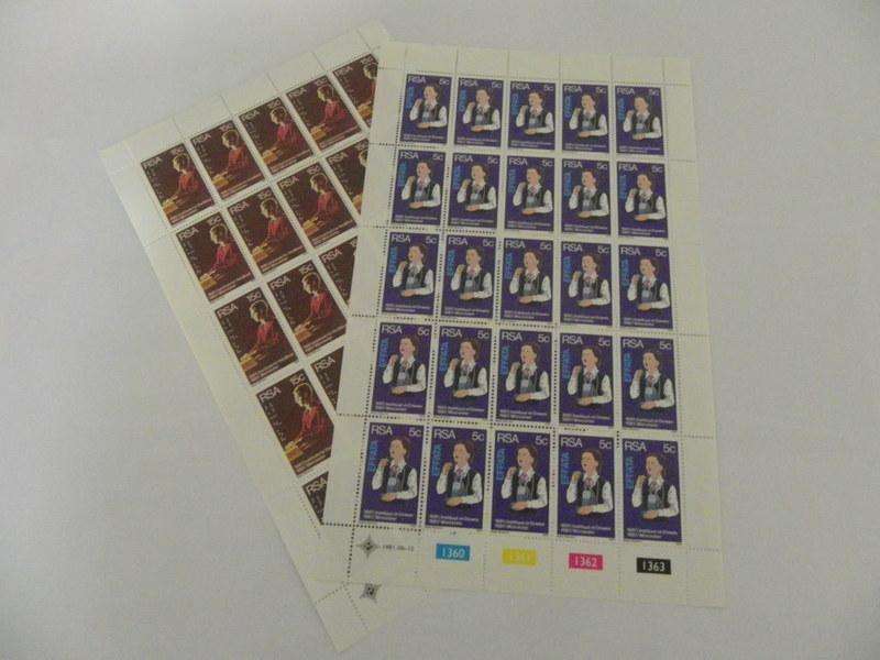 RSA 3.30 (1981) - Centenary of Institute for Death and Blind Mint Set in Full Sheets