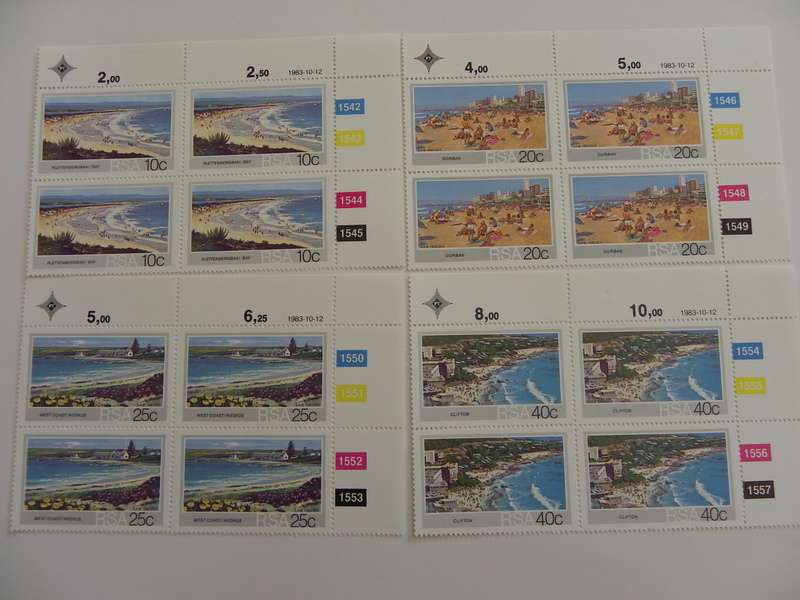 RSA 4.06 (1983) - SA Beaches Mint Control Block Set