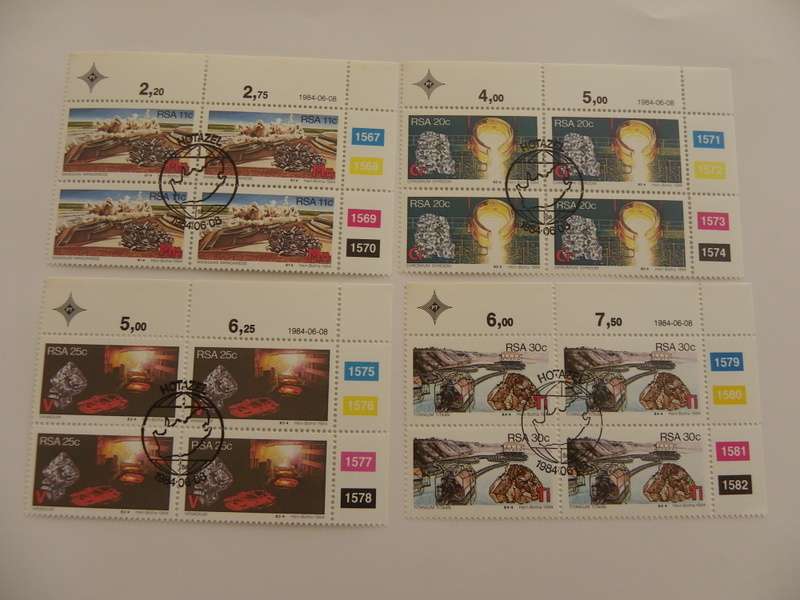 RSA 4.08 (1984) - Minerals of SA CTO Cancelled Block Set