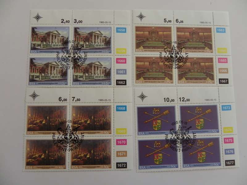 RSA 4.12 (1985) - Inauguration of Cape Parliament Buildings CTO Cancelled Control Block Set