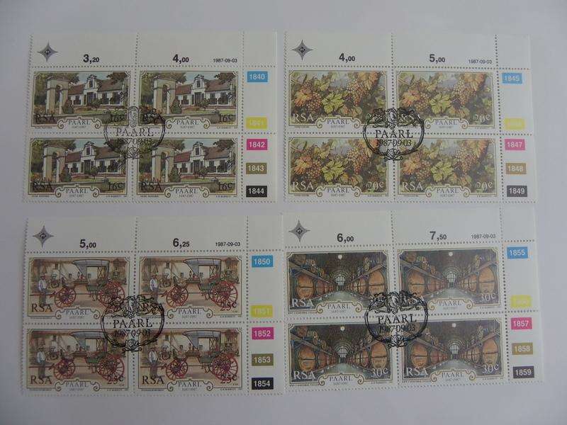 RSA 4.22 (1987) - 300th Anniversary of Paarl CTO Cancelled Control Block Set