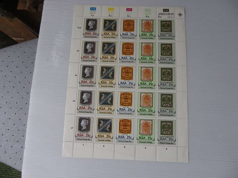 RSA 5.09 (1990) - National Stamp Day Full Sheet in Mint