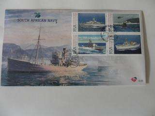 RSA 6.55 (1997) - 75th Anniversary of SA Navy Official FDC