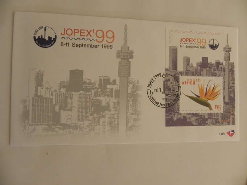 RSA 7.08 (1999) - JOPEX Auckland Park Official FDC