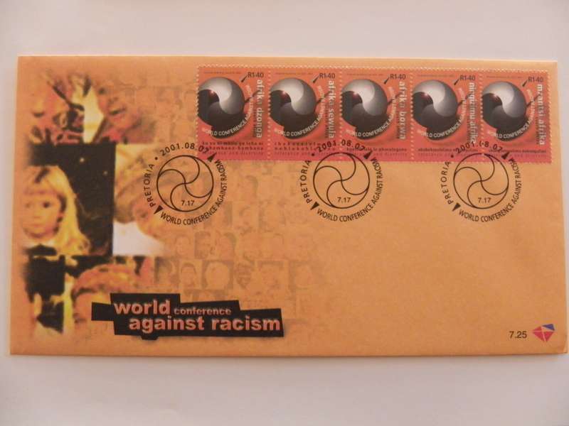 RSA 7.25 (2001) - World Conference Against Racism Official FDC