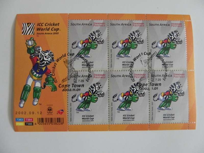 RSA 7.52 (2002) - ICC World Cup CTO Cancelled Full Sheet