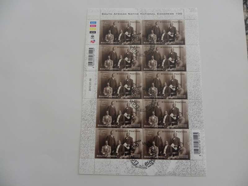 RSA 8.26 (2012) - SA Native National Congress CTO Cancelled Full Sheet