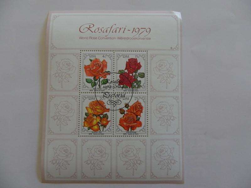RSA S04 (1979) - 4th World Rose Conference CTO Cancelled Miniature Sheet