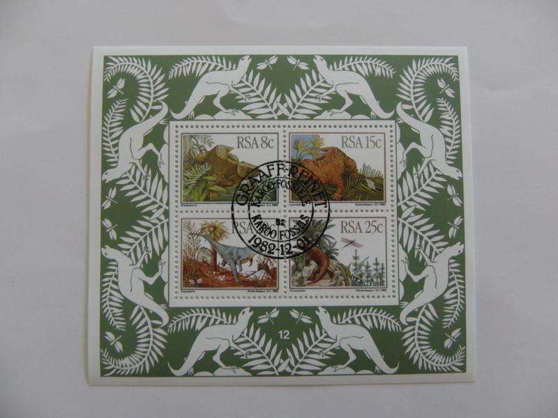 RSA S10 (1982) - Prehistoric Animals CTO Cancelled Miniature Sheet