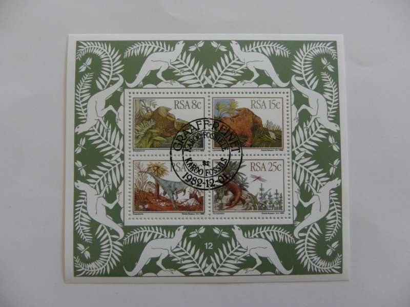 RSA S10 (1982) - Prehistoric Animals CTO Cancelled Miniature Sheet