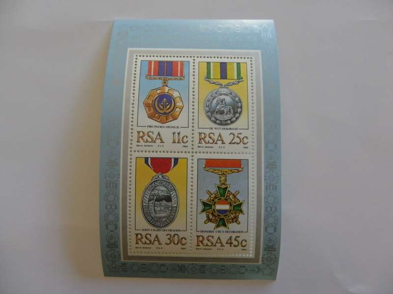 RSA S12 (1984) - Military Decorations Mint Miniature Sheet