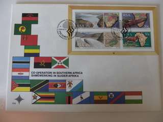 RSA S16 (1990) - Cooperation in SA Official Large FDC