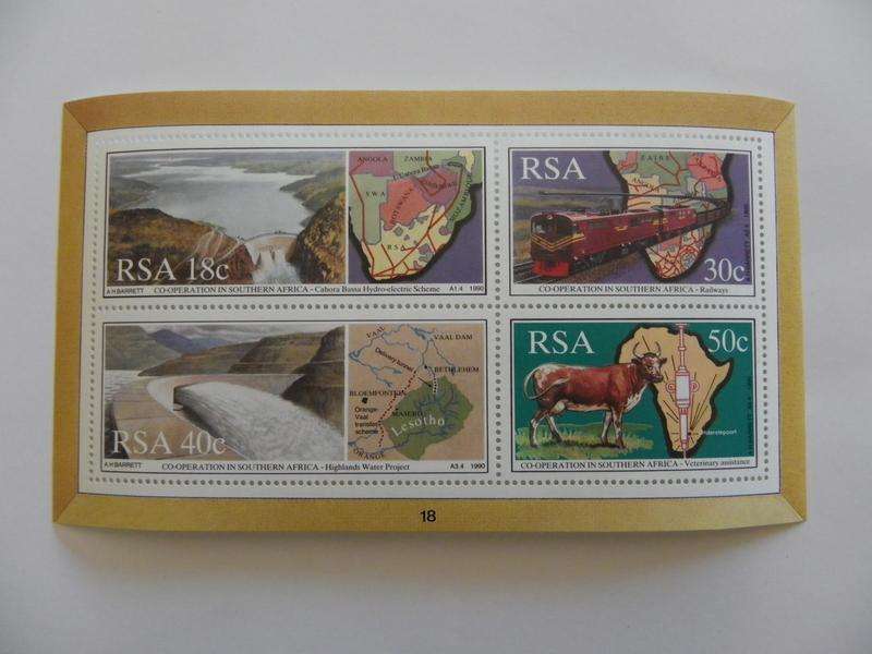 RSA S16 (1990) - Cooperation in SA Mint Miniature Sheet