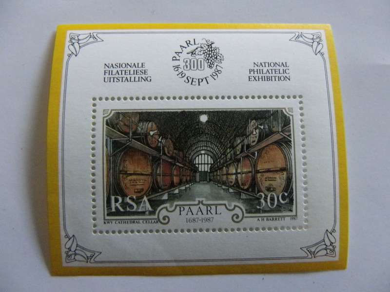 RSA SAF02 (1987) - Paarl300 Illustrated Mint Miniature Sheet