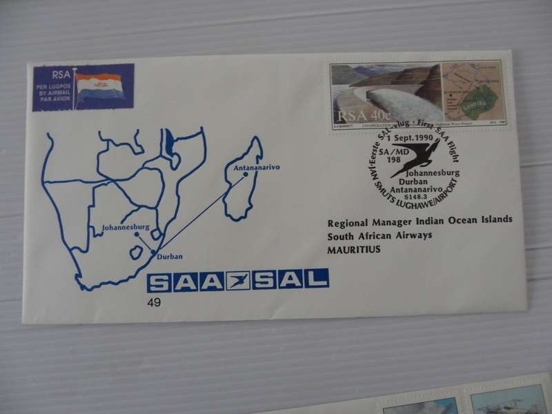 SAA #49 (1990) -  JHB to Durban Illustrated FDC