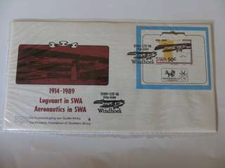 SWA SAF04 (1989) - Aviation in SWA Illustrated FDC