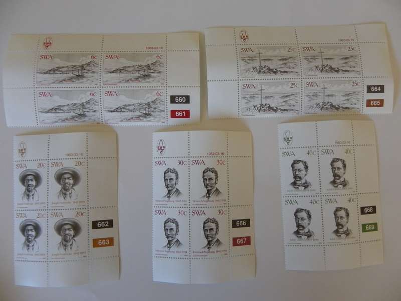 SWA 1.40 (1983) - Centenary of Luderitz Mint Control Block Set
