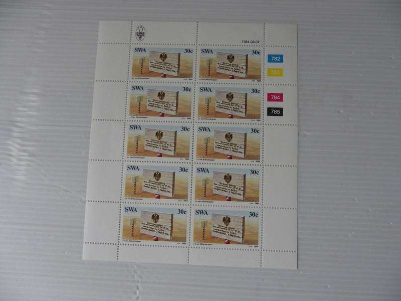SWA 1.46 (1984) - Centenary of German  Mint 30c Full Sheet