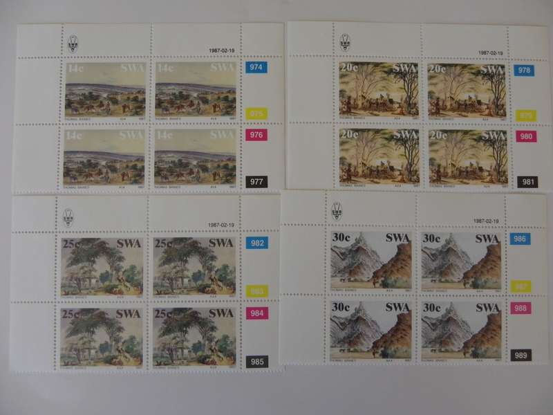 SWA 1.56 (1987) - Paintings by Thomas Baines Mint Control Block Set
