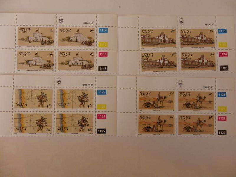 SWA 1.62 (1988) - Centenary of Postal Services Mint Control Block Set