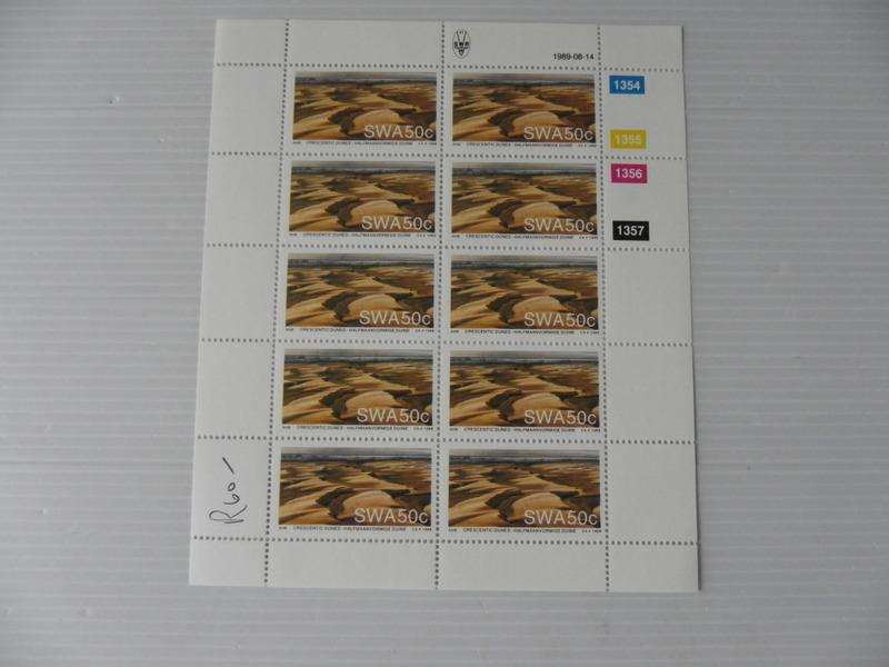 SWA 1.66 (1989) - Namib Desert Sand Dunes 50c Mint Full Sheet