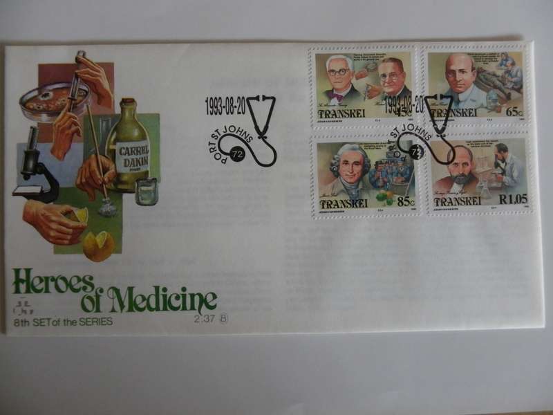 Transkei 2.37 (1993) - Heroes of the Medicine (8th Series) Official FDC