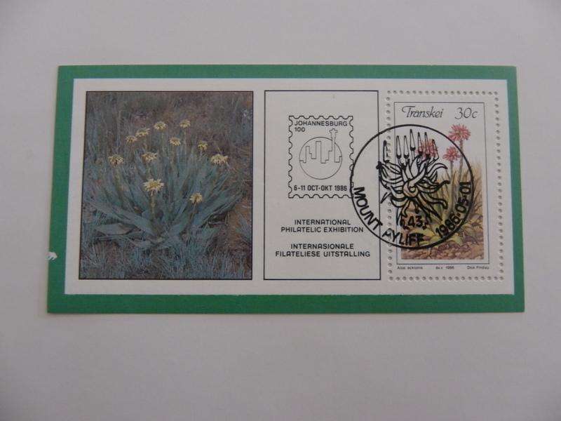 Transkei SAF01 (1986) - Aloes CTO Cancelled Miniature Sheet