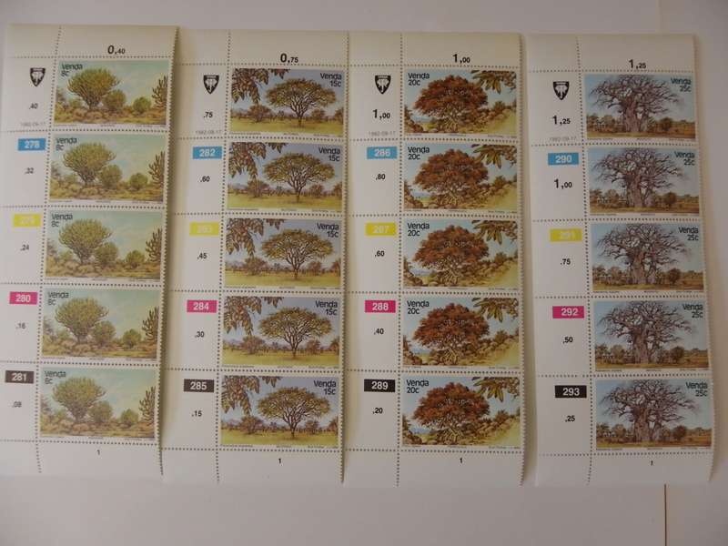 Venda 1.12 (1982) - Indigenous Trees Mint Control Block Set