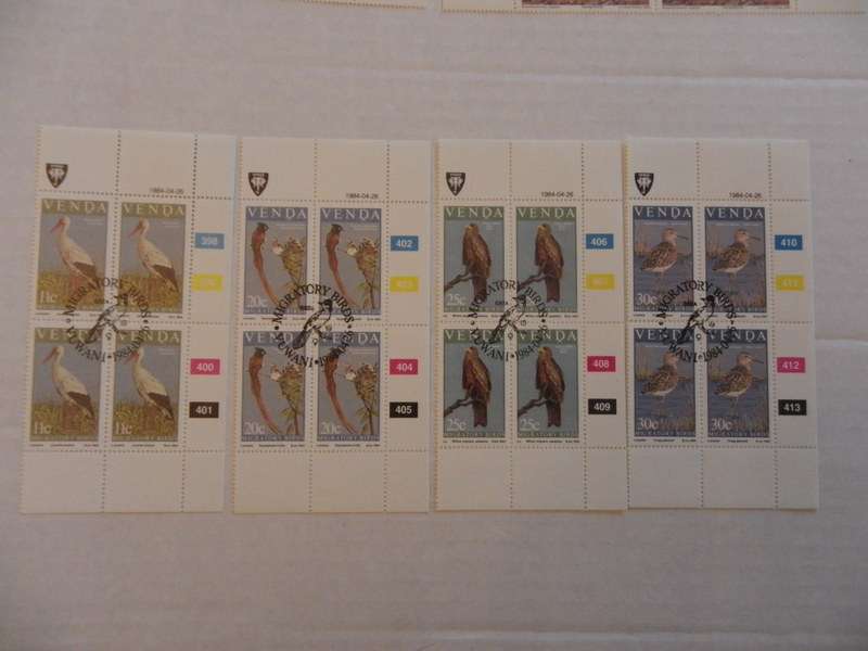 Venda 1.19 (1984) - Migratory Birds (2nd Series) Mint Control Block set