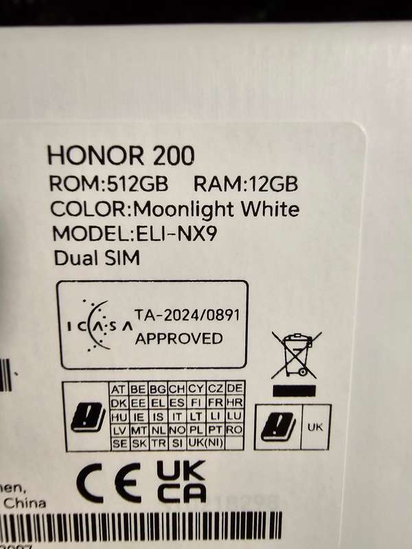 Honor 200 - 512GB - Moonlight White Dual Sim