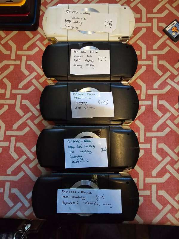 JOBLOT - 5 Fully working PSP1000 Consoles