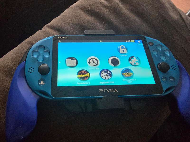 PS Vita 2000 Console - with 128gb memory card and grips - Excellent Condition