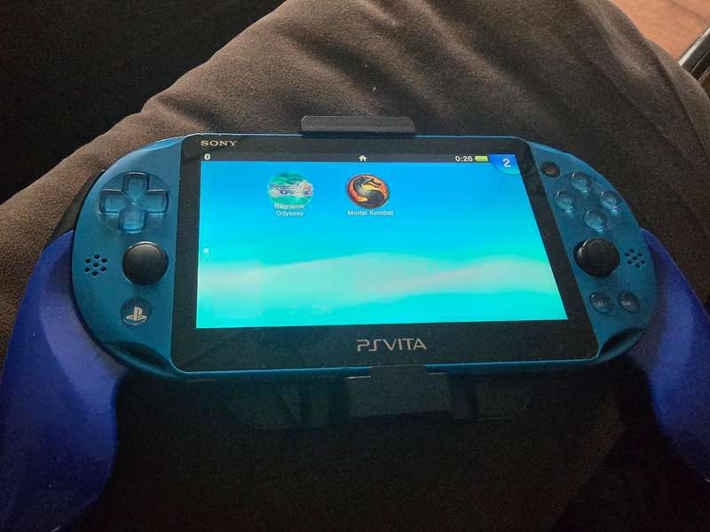 PS Vita 2000 Console - with 128gb memory card and grips - Excellent Condition