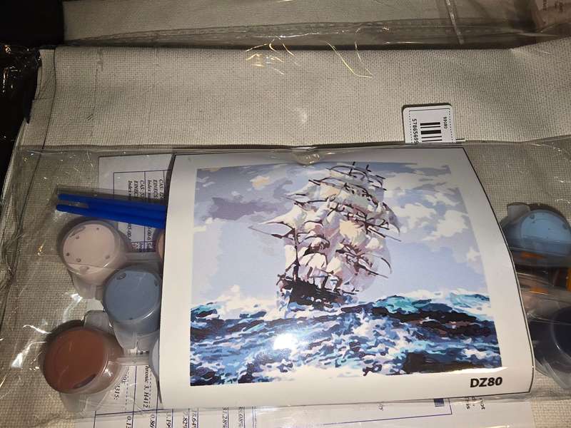Paint By Numbers - Canvas, Paint - Galleon at Sea