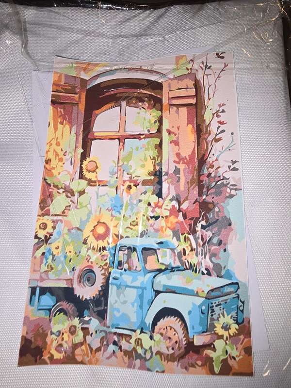 Paint By Numbers - Canvas, Paint - Old Truck with Flowers