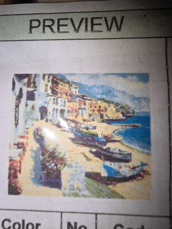 Paint By Numbers - Canvas, Paint - Greece Beach scene with boats ashore