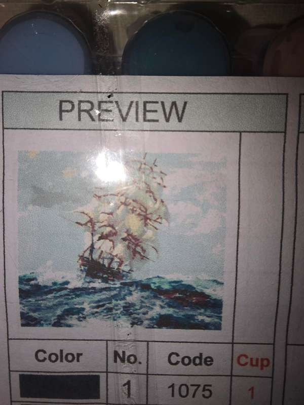 Paint By Numbers - Canvas, Paint - Ship at Sea
