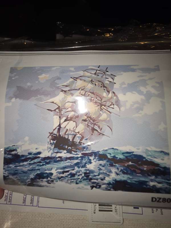 Paint By Numbers - Canvas, Paint - Ship at Sea