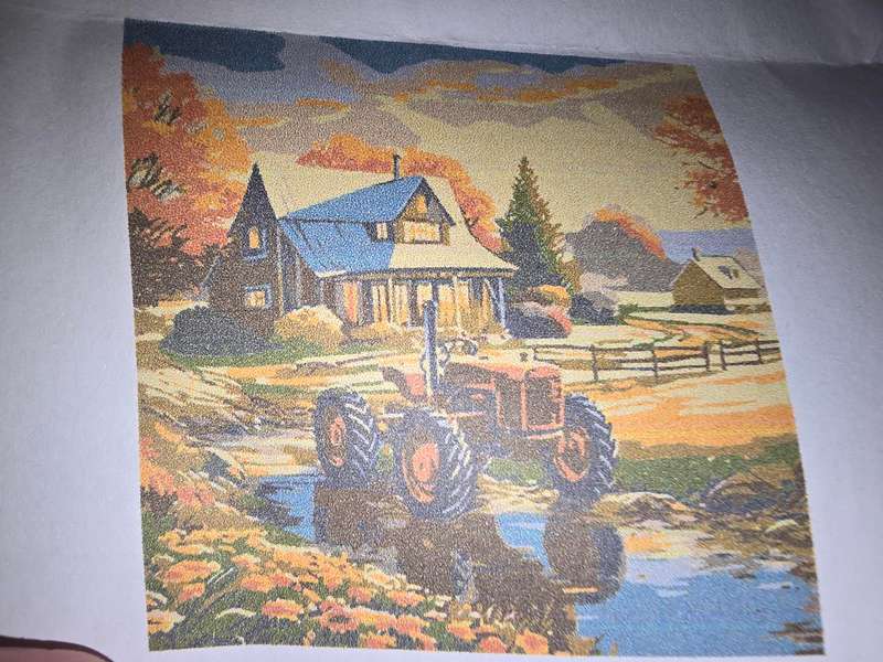 Paint By Numbers - Canvas, Paint - cottage and tractor