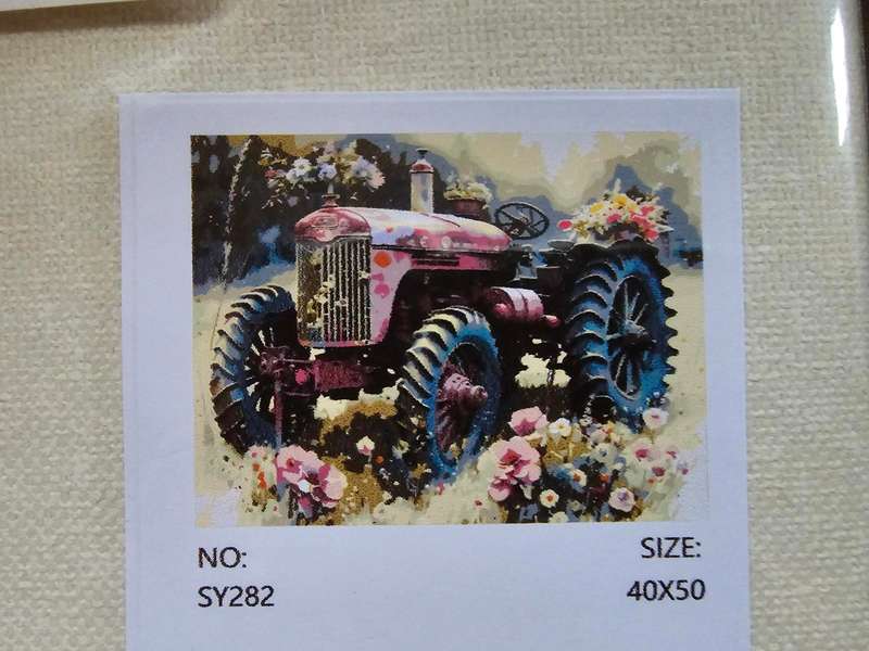 Paint By Numbers - Canvas, Paint - tractor in field