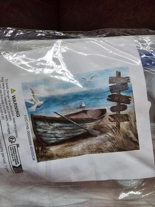 Paint By Numbers - Canvas, Paint - row boat on shore